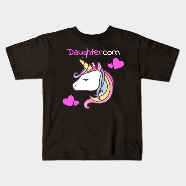 Daughtercorn - Daughter Unicorn Kids T-Shirt by fromherotozero